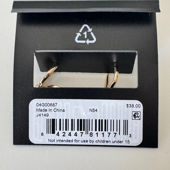 DKNY Gold Snake Dangle Earrings - Picture 3 of 3